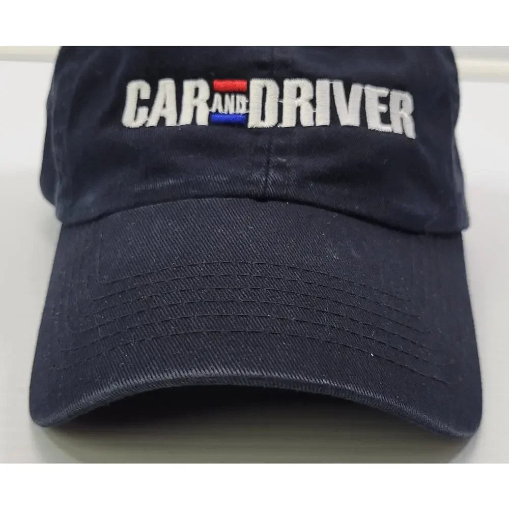B) Car and Driver Magazine Black Baseball Cap Headmaster Cotton Hat